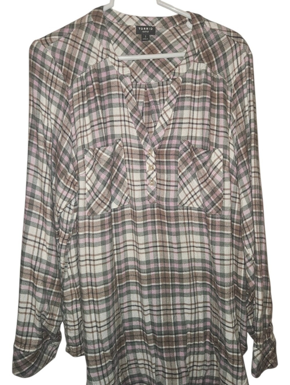 Torrid Harper Flannel Top Sz 1